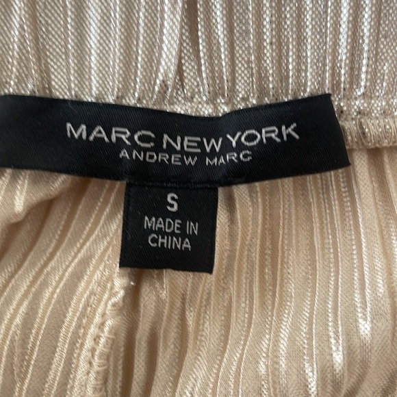 NWT MARC NEW YORK METALLIC WIDE LEG CROP PANTS - Picture 4 of 7